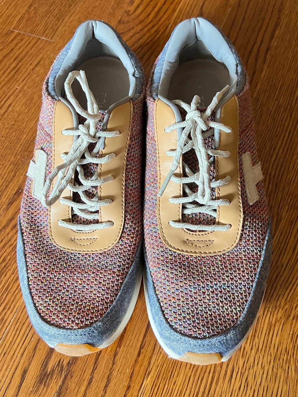 Toms Arroyo Women's Lace Up OrthoLite Leather Textile Multicolor Sneakers